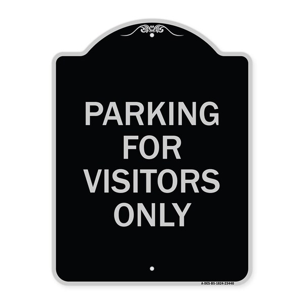 Parking for Visitors Only Heavy-Gauge Aluminum Architectural Sign, 24" x 18", BS-1824-23440